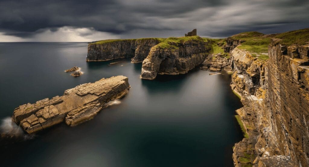 Castle Of Old Wick panorama view